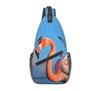 Borse A Tracolla Flamingo In Water Ripple Zaino Alla Moda Casual Cintura Regolabile Borsa A Traversa, Per Viaggio, Uomo, Donna