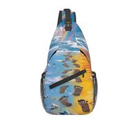 Borse A Tracolla Footprints On The Rainbow Prints Pacchetto Frontale A Spalla Casual Cintura Regolabile Borsa Per Il Torace, Per Donna, Uomo, Viaggio, Lavoro
