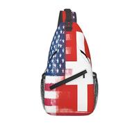 Borse A Tracolla Half Switzerland Swiss Half American Flag Zaino Alla Moda Multiuso Casual Borsa A Tracolla, Per Viaggio, Sport All'Aperto, Lavoro