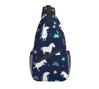 Borse A Tracolla Hand Drawn White Horse Monospalla Uomo Casual Cintura Regolabile Borsa A Tracolla, Per Scuola, Viaggio, Camminare