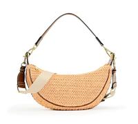 Borse a tracolla in paglia da donna a mezzaluna intrecciata borsa a tracolla estiva da spiaggia Hobo borse con tracolla regolabile, Arancione, 11" L x 2.4" W x 6.7" H