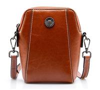 Borse a tracolla in pelle di design piccole borse per le donne borsa per cellulare morbida borse a tracolla da donna regali per le donne, Marrone, 15 x 10 x 1.5 centimeters