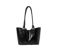 Borse a tracolla in pelle PU di grande capacità con manico superiore borsa da lavoro borse per tutti i giorni per le donne vacanze estive e uso casual, Nero , 270 x 220 x 120mm