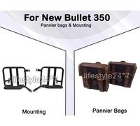 "Borse a tracolla in tela e pelle e montaggio D16" PER ROYAL ENFIELD NEW...