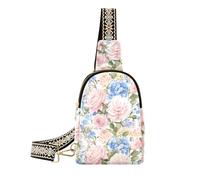 Borse a tracolla multiuso a tracolla rosa blu vintage alla moda piccole borse per le donne per il viaggio, Rosa blu vintage rosa