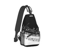 Borse a tracolla per donna Borsa a tracolla impermeabile da uomo, zaino da viaggio ed escursionismo, elementi essenziali da viaggio - Marmo bianco nero