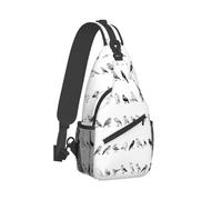 Borse a tracolla per donna Borsa a tracolla impermeabile da uomo, zaino da viaggio ed escursionismo, elementi essenziali da viaggio - Marmo bianco nero