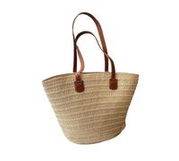 Borse a Tracolla per Donna, in Paglia, di Grande capacità, a Tracolla, in Paglia Intrecciata, a Mano, alla Moda, di Lusso, firmate (Beige)