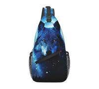 Borse a tracolla per donne e uomini con lupi zaino regolabile cintura marsupio marsupio per viaggi sport corsa escursionismo marsupio, nero, taglia unica