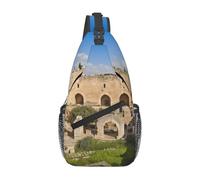 Borse a tracolla per donne e uomini Israele alla Torre di David, zaino con cintura regolabile, marsupio per viaggi, sport, corsa, escursionismo, marsupio, nero, taglia unica