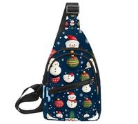 Borse a tracolla per donne e uomini Merry Christmas Snowman Borsa a tracolla Bakpack Casual con tracolla convertibile, Multicolore 13, 11.8x7x1.5in/30x18x4cm