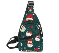 Borse a tracolla per donne e uomini Merry Christmas Snowman Borsa a tracolla Bakpack Casual con tracolla convertibile, Multicolore 16, 11.8x7x1.5in/30x18x4cm