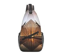 Borse a tracolla per donne e uomini, museo del Louvre di Parigi, zaino a tracolla regolabile per viaggi, sport, corsa, escursionismo, marsupio, nero, taglia unica