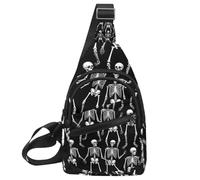 Borse a tracolla per donne e uomini scheletri e ossa 2_9 borsa a tracolla Bakpack casual con tracolla convertibile, Multicolore 09, 11.8x7x1.5in/30x18x4cm