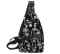 Borse a tracolla per donne e uomini scheletri e ossa 2_9 borsa a tracolla Bakpack casual con tracolla convertibile, Multicolore 07, 11.8x7x1.5in/30x18x4cm