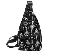Borse a tracolla per donne e uomini scheletri e ossa 2_9 borsa a tracolla Bakpack casual con tracolla convertibile, Multicolore 02, 11.8x7x1.5in/30x18x4cm