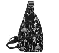 Borse a tracolla per donne e uomini scheletri e ossa 2_9 borsa a tracolla Bakpack casual con tracolla convertibile, Multicolore 05, 11.8x7x1.5in/30x18x4cm