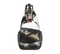 Borse a tracolla per donne e uomini, zaino a tracolla con serpente cobra, cintura regolabile, marsupio per viaggi, sport, corsa, escursionismo, nero, taglia unica