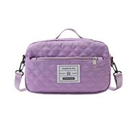 Borse a tracolla per le donne borse a tracolla per il lavoro quotidiano alla moda sacchetti con manico superiore borsa con cinghie rimovibili borsa a tracolla a scacchi, Viola chiaro, One Size