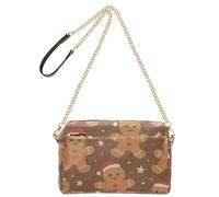 Borse a tracolla per le donne in pelle vegana borsa a tracolla da donna borsa a tracolla con cerniera borsa crossover natalizia omini di pan di zenzero