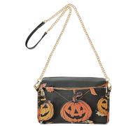 Borse a tracolla per le donne in pelle vegana borsa a tracolla impermeabile borsa a tracolla per viaggi da appendere facce di zucca Halloween