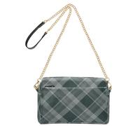 Borse a tracolla per le donne in pelle vegana borse da donna con zip borse a tracolla grigio bufalo scozzese tartan scozzese verde a scacchi