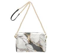 Borse a tracolla per le donne in pelle vegana da donna borse a tracolla con cerniera borsa crossover con motivo marmo digitale