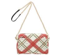 Borse a tracolla per le donne piccole borse a tracolla da donna in pelle vegana borse a tracolla impermeabili borse a tracolla rosse verdi a scacchi