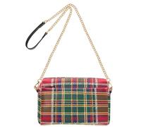 Borse a tracolla per le donne piccole borse a tracolla da donna in pelle vegana impermeabile borsa crossover tradizionale tartan