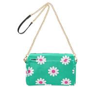 Borse a tracolla piccole borse a tracolla in pelle vegana fiore margherita ciano bianco borsa a tracolla impermeabile borse a tracolla