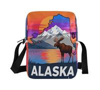 borse a tracolla piccole borse a tracolla per le donne donne borse a tracolla borsa per viaggio cinghia regolabile per il lavoro mappa dell'Alaska