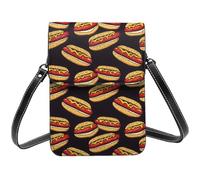 Borse a tracolla piccole con stampa a sandwich di salsiccia per donne, piccole borse in pelle per telefono cellulare borsa a tracolla