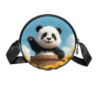 Borse a tracolla piccole con tigre autunnale per cellulare, con grande capacità e tracolla regolabile per donne e ragazze, Girasole Panda, 7x1.8 in