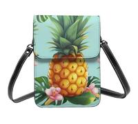Borse a tracolla piccole in pelle per le donne borsa del telefono cellulare portafoglio del telefono cellulare tropicale ananas borsa del telefono cellulare