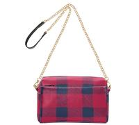 Borse a tracolla piccole per le donne in pelle vegana borse da donna impermeabili borse a tracolla da donna classiche blu rosso bufalo plaid tartan scozzese scozzese