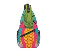 Borse A Tracolla Pineapple Flamingo Zaino Monospalla Casual Multiuso Borse Per Imbracatura, Per Lavoro, Correre, Viaggio