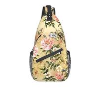 Borse A Tracolla Pink Flowers And Birds Zaino A Tracolla Sportivo Multiuso Cintura Regolabile Borsa A Tracolla, Per Sport All'Aperto, Ciclismo, Escursionismo