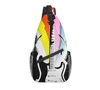 Borse A Tracolla Rainbow Guitar Zaino Alla Moda Cintura Regolabile Multiuso Borse Per Imbracatura, Per Camminare, Escursionismo, Donna