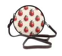 Borse a tracolla realistiche rosse con stampa Coccinellidae per donna, piccole borse in pelle a tracolla per donne