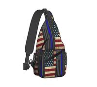 Borse A Tracolla Retro America-Flag Zaino Monospalla Multiuso Traspirante Borsa Per Il Torace, Per Correre, Viaggio, Uomo