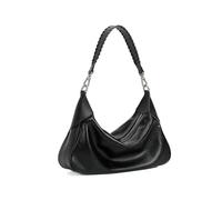 Borse a tracolla sotto le ascelle in pelle alla moda for donne a a mezza luna da donna(Black)