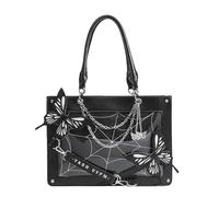 Borse A Tracolla Stile Punk Halloween Gothic Butterfly Spiders Net Tote Bag Lolitas JK Spalla Uniforme Per Donna Ragazza Spalla Gotica