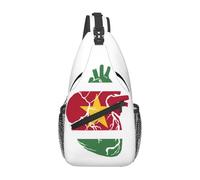 Borse A Tracolla Suriname Surinamese Flag Strong Heart Zaini Petto Cintura Regolabile Casual Borsa A Tracolla, Per Donna, Correre, Routine Di Fitness