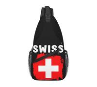 Borse A Tracolla Switzerland Swiss Flag Pacchetto Frontale A Spalla Casual Cintura Regolabile Marsupio, Per Viaggio, Ciclismo, Camminare