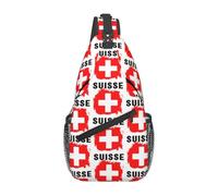 Borse A Tracolla Switzerland Swiss Flag Zaino Da Campeggio Traspirante Multiuso Borsa A Tracolla, Per Lavoro, Viaggio, Camminare