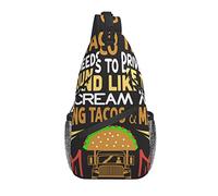 Borse A Tracolla The Tacos Truck Needs To Drive Daypack Casual Per Uomo Casual Cintura Regolabile Pacchetto Da Viaggio Per Spalle, Per Scuola, Viaggio, Camminare
