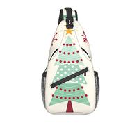 Borse A Tracolla Three Different Christmas Trees Zaino Spalla Multiuso Traspirante Borsa A Tracolla, Per Sport All'Aperto, Correre, Routine Di Fitness