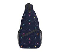 Borse A Tracolla Valentine'S Day Heart With L, O, V, E Torace Daypack Casual Multiuso Borse A Spalla Da Uomo, Per Sport All'Aperto, Lavoro, Routine Di Fitness