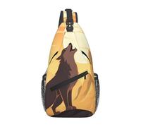 Borse A Tracolla Wolf Daypack Casual Per Uomo Cintura Regolabile Casual Borsa A Tracolla, Per Donna, Ciclismo, Camminare, Escursionismo