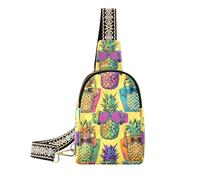 Borse alla moda Cool Ananas Art Style per gli uomini multiuso per le donne crossbody in pelle per il viaggio